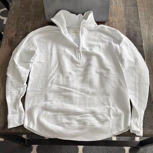 Offline by Aerie Home Stretch Quarter Zip Sweater Size XS White